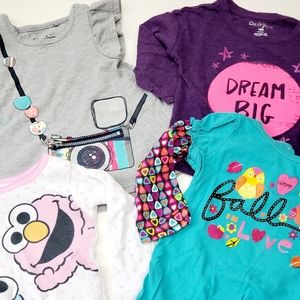 4 Assorted Tops Size 12m Graphic Print Detail